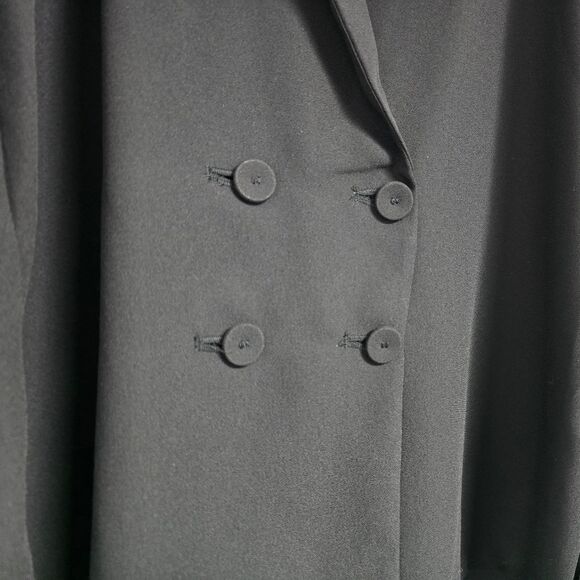 🆕️ BCBGMAXAZRIA Double-Breasted Crepe Blazer Blouse in Black - Picture 3 of 13